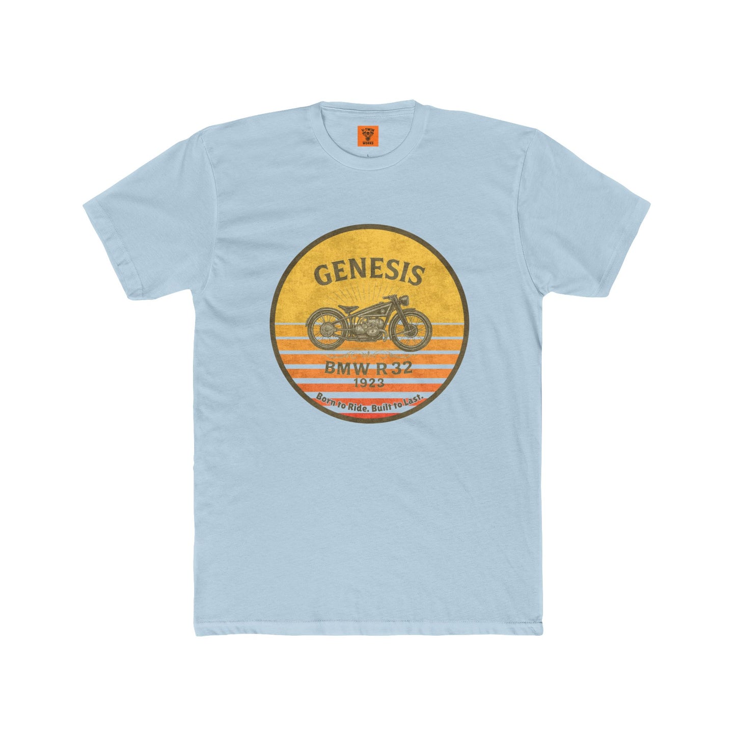 Retro BMW Genesis R32 Motorbike Sunset Unisex T- Shirt Tight Fit