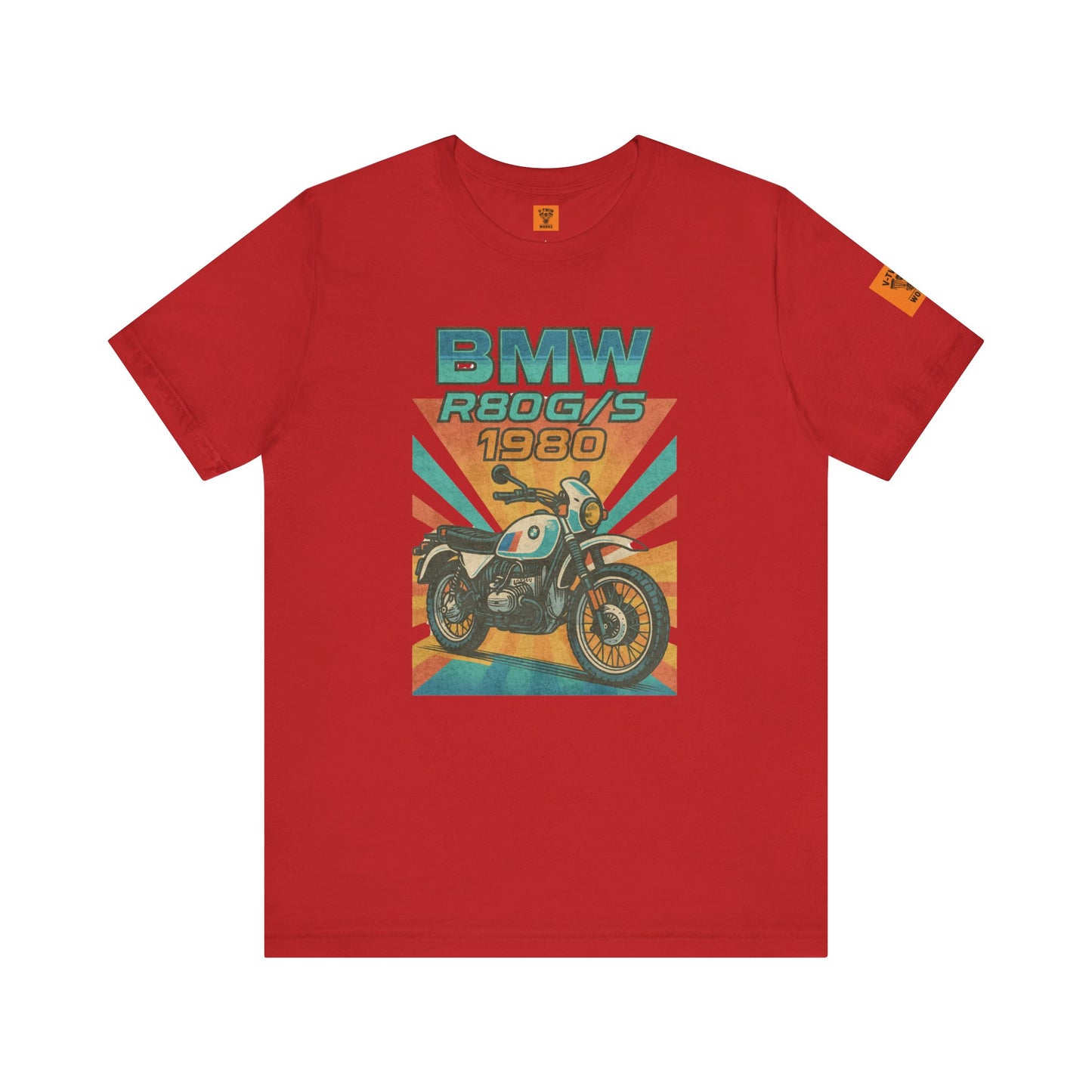 Unisex Inspirational Retro 80s BMW Sunset Motorbike Tee