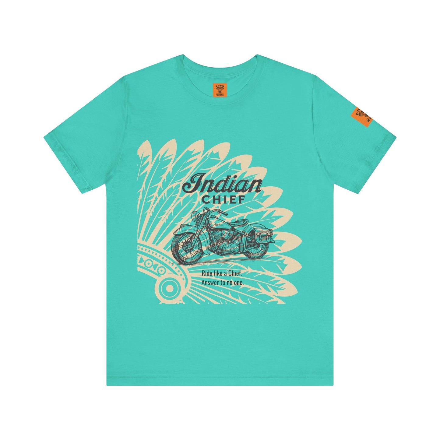 Unisex Inspirational T-Shirt - Indian Chief Motorbike Tee