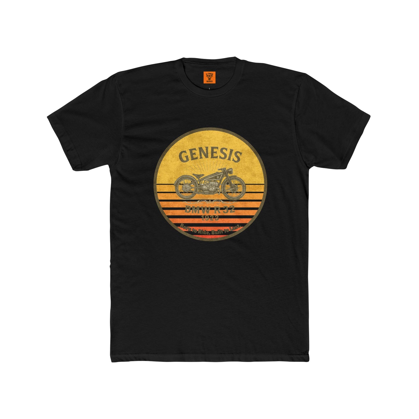 Retro BMW Genesis R32 Motorbike Sunset Unisex T- Shirt Tight Fit