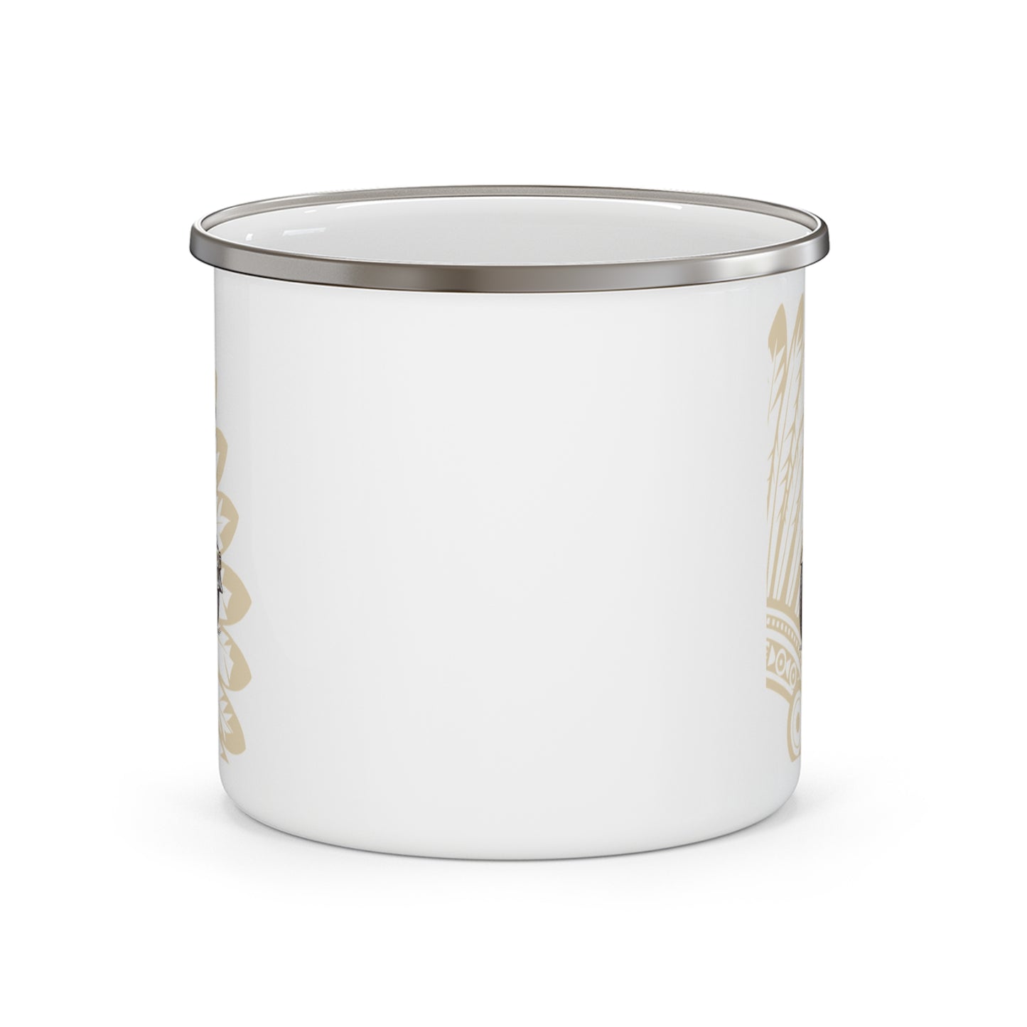 Indian Chief Motorbike Enamel Camping Mug