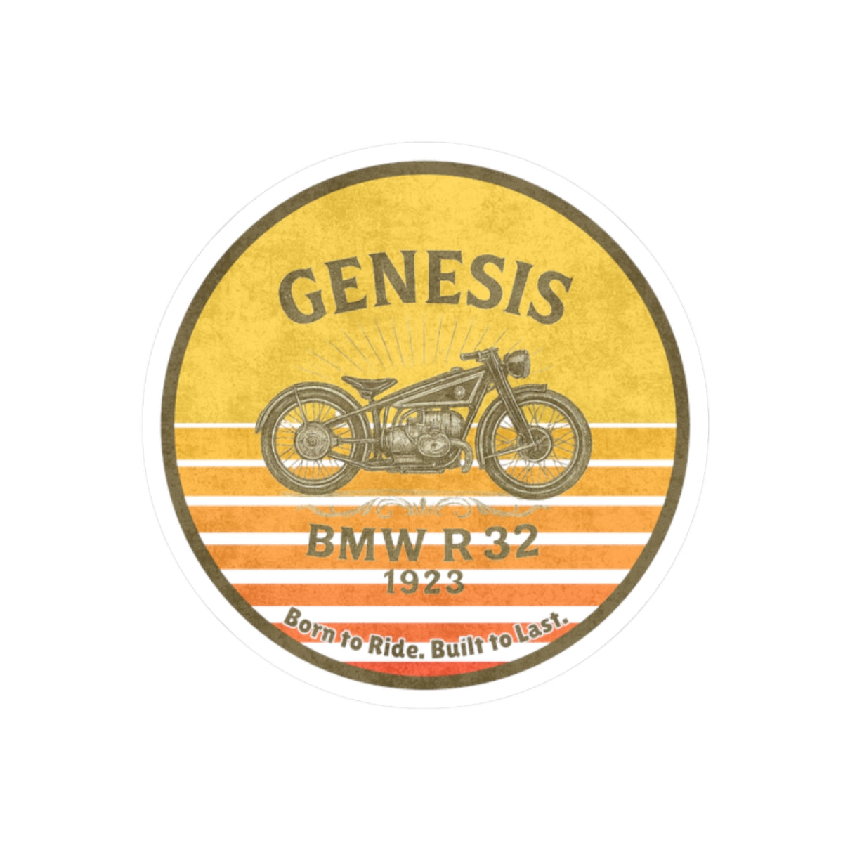 BMW Motorbike Sticker Retro Genesis R32 Sticker