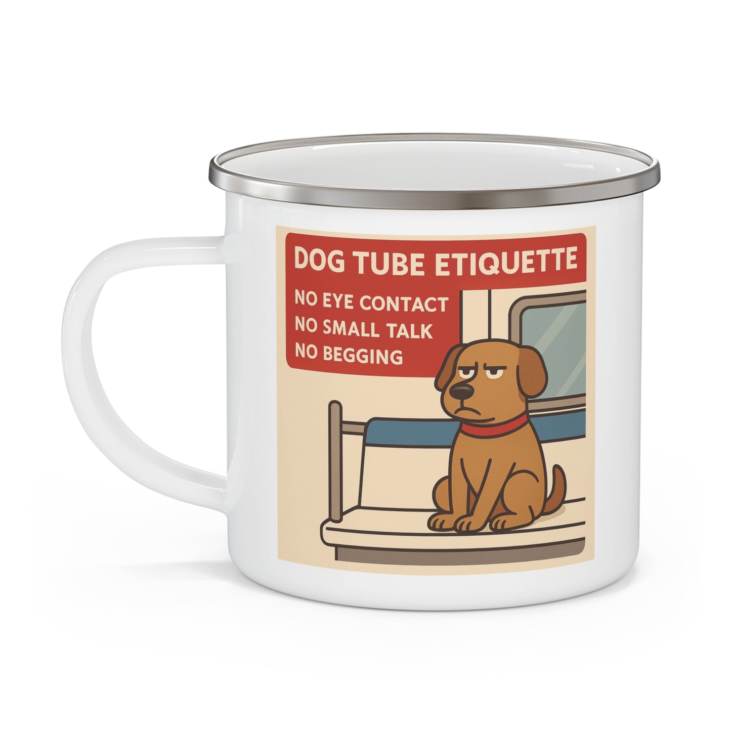 Grumpy Commuter Dog Camping Mug