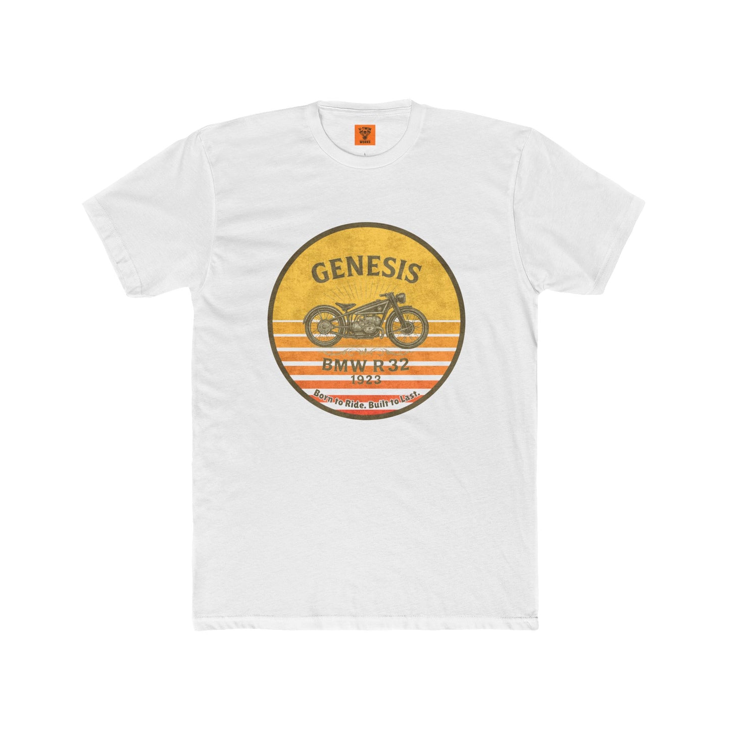 Retro BMW Genesis R32 Motorbike Sunset Unisex T- Shirt Tight Fit