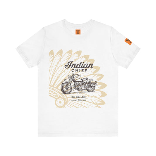 Unisex Inspirational T-Shirt - Indian Chief Motorbike Tee