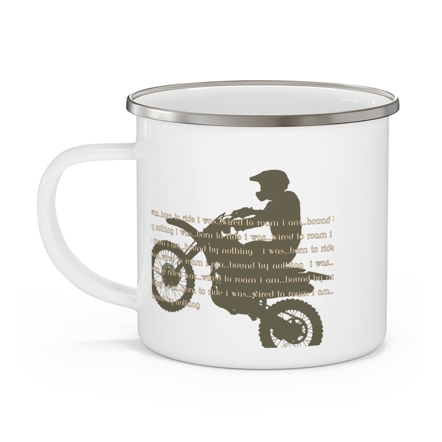 Inspirational Dirt Bike Enamel Camping Mug