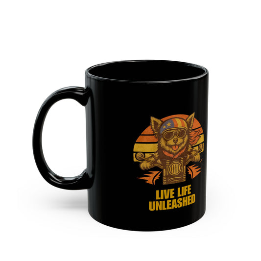 Retro Biker Dog German Shepherd  Enamel Mug