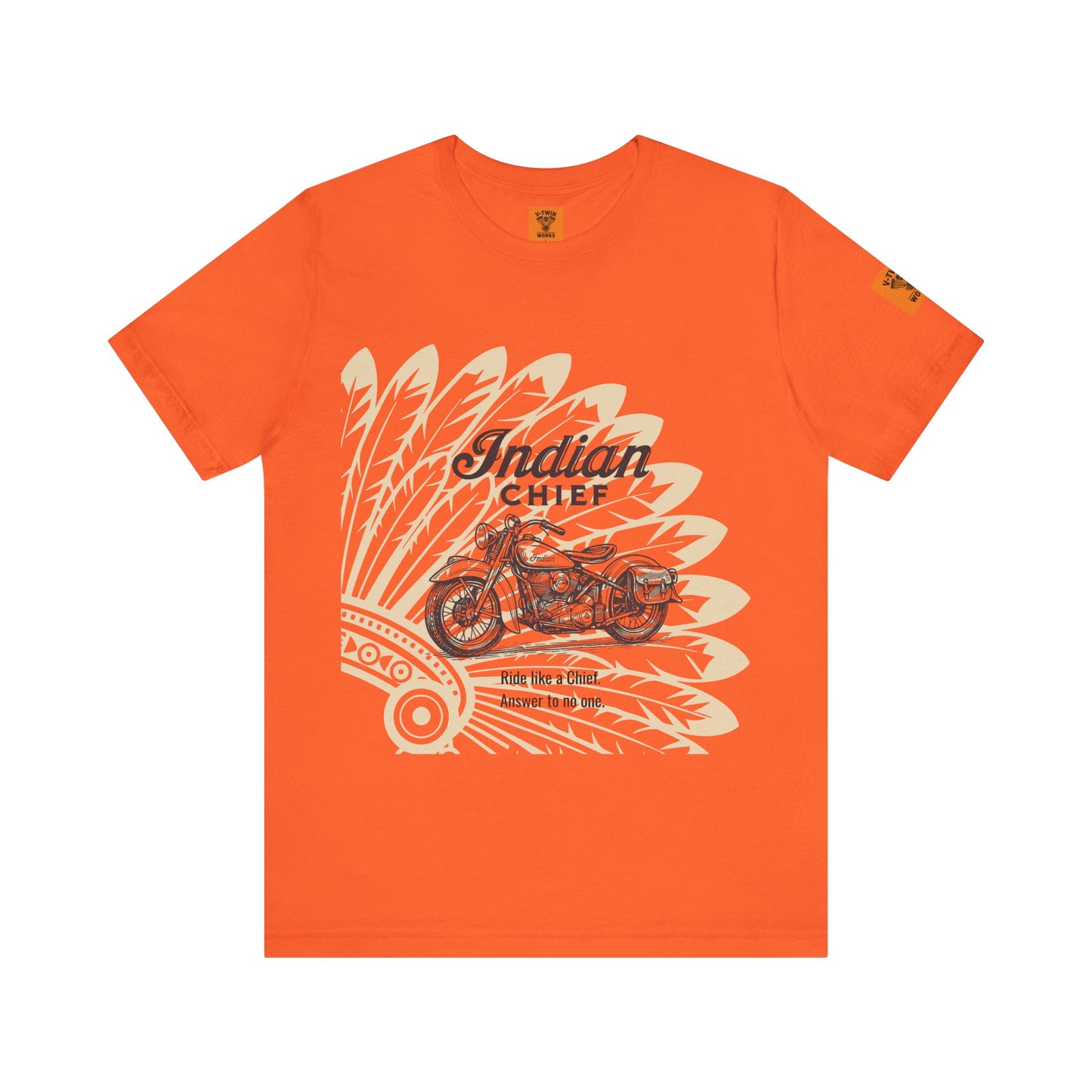 Unisex Inspirational T-Shirt - Indian Chief Motorbike Tee