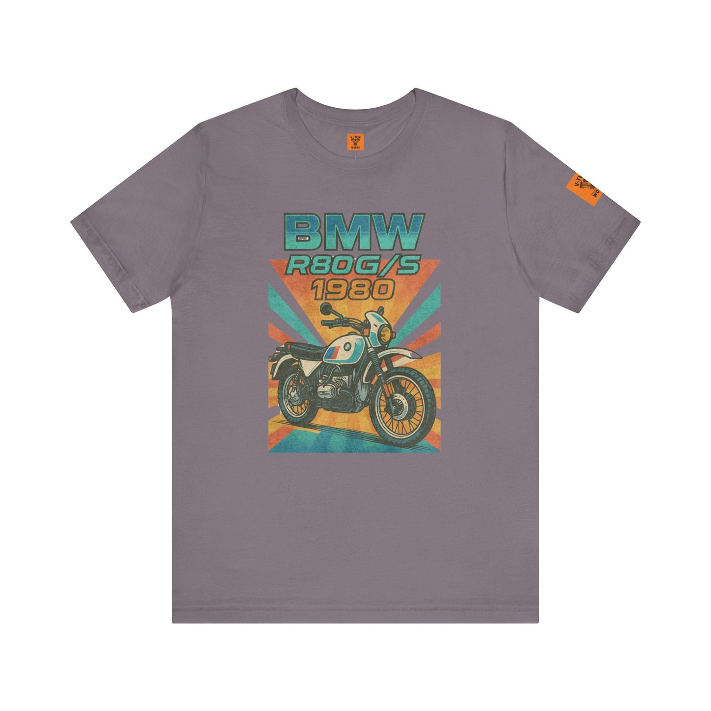 Unisex Inspirational Retro 80s BMW Sunset Motorbike Tee