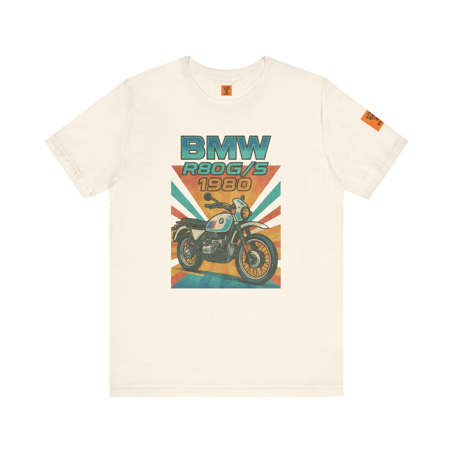 Unisex Inspirational Retro 80s BMW Sunset Motorbike Tee