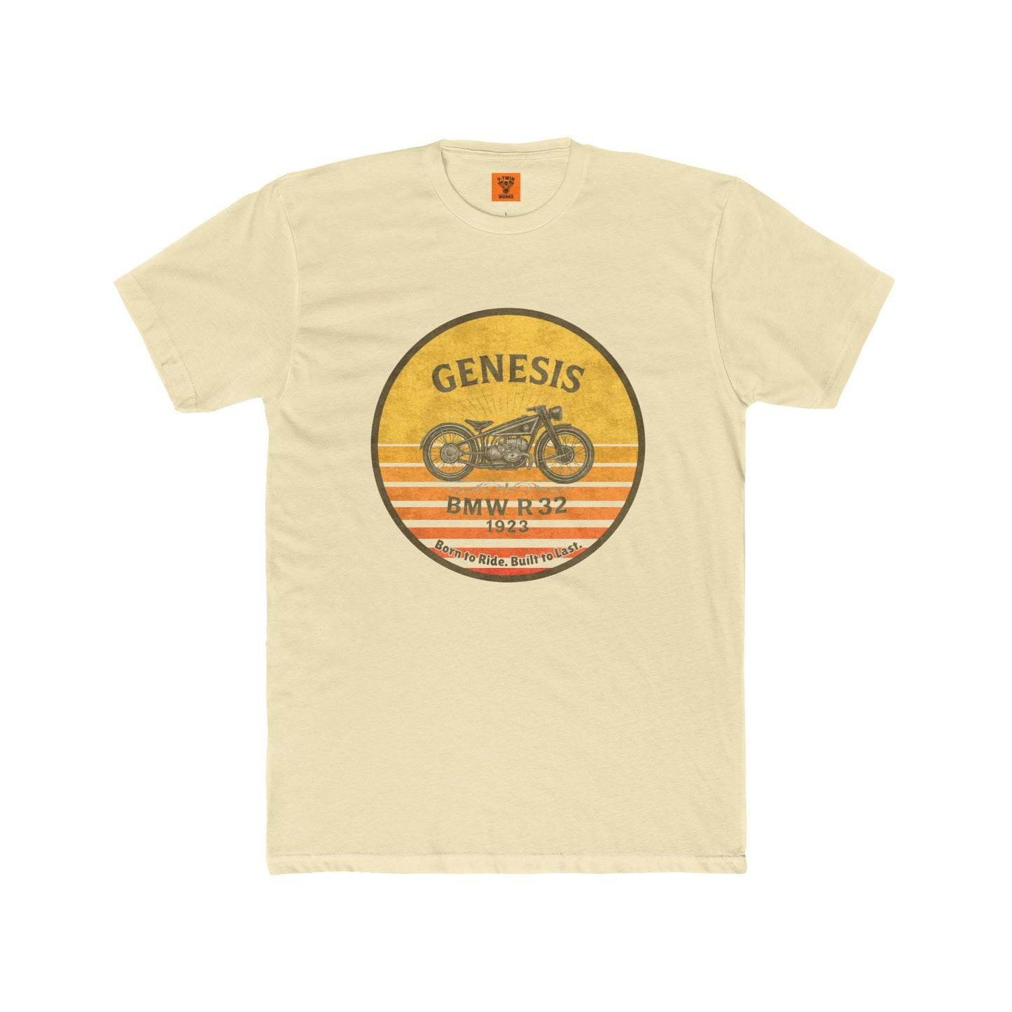 Retro BMW Genesis R32 Motorbike Sunset Unisex T- Shirt Tight Fit