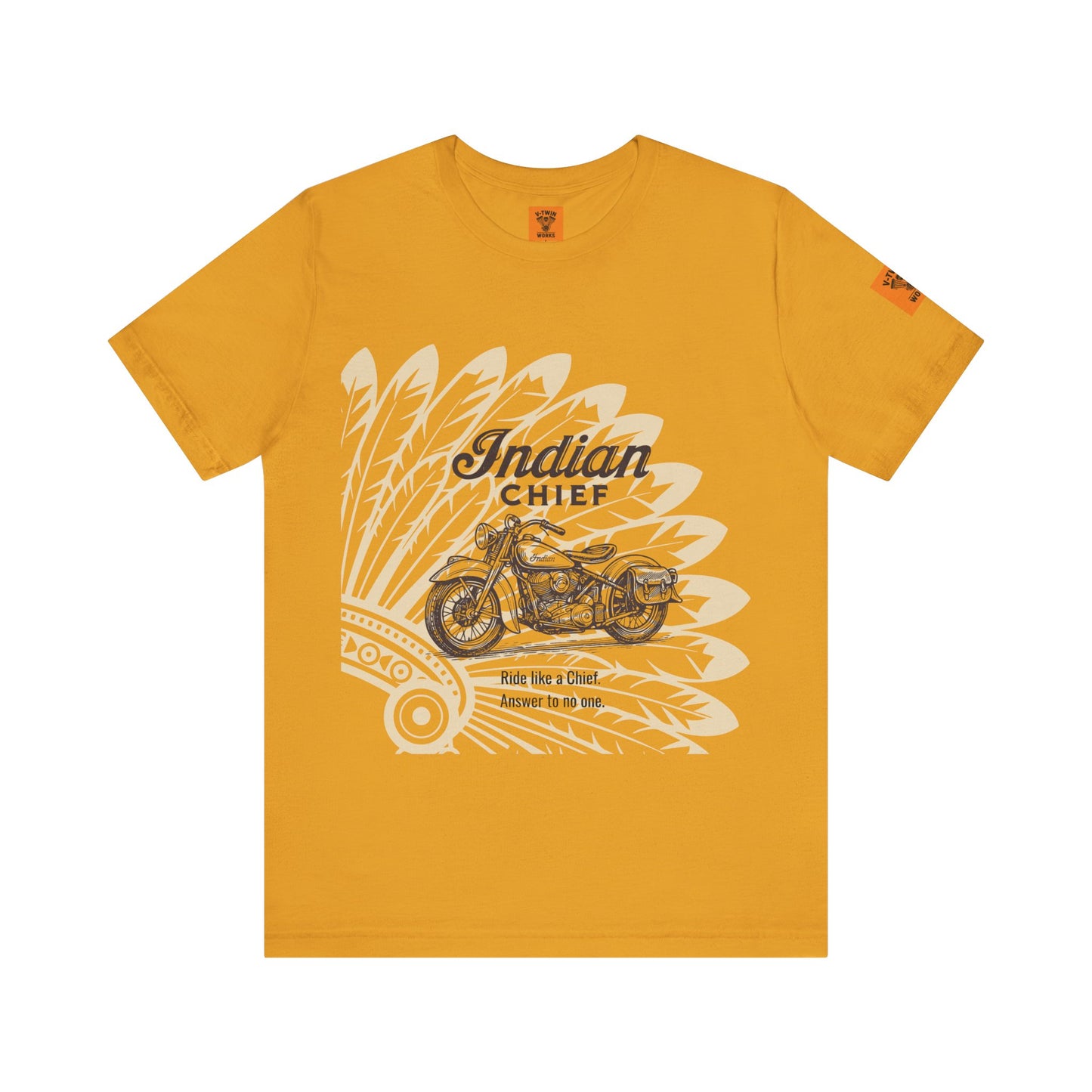 Unisex Inspirational T-Shirt - Indian Chief Motorbike Tee