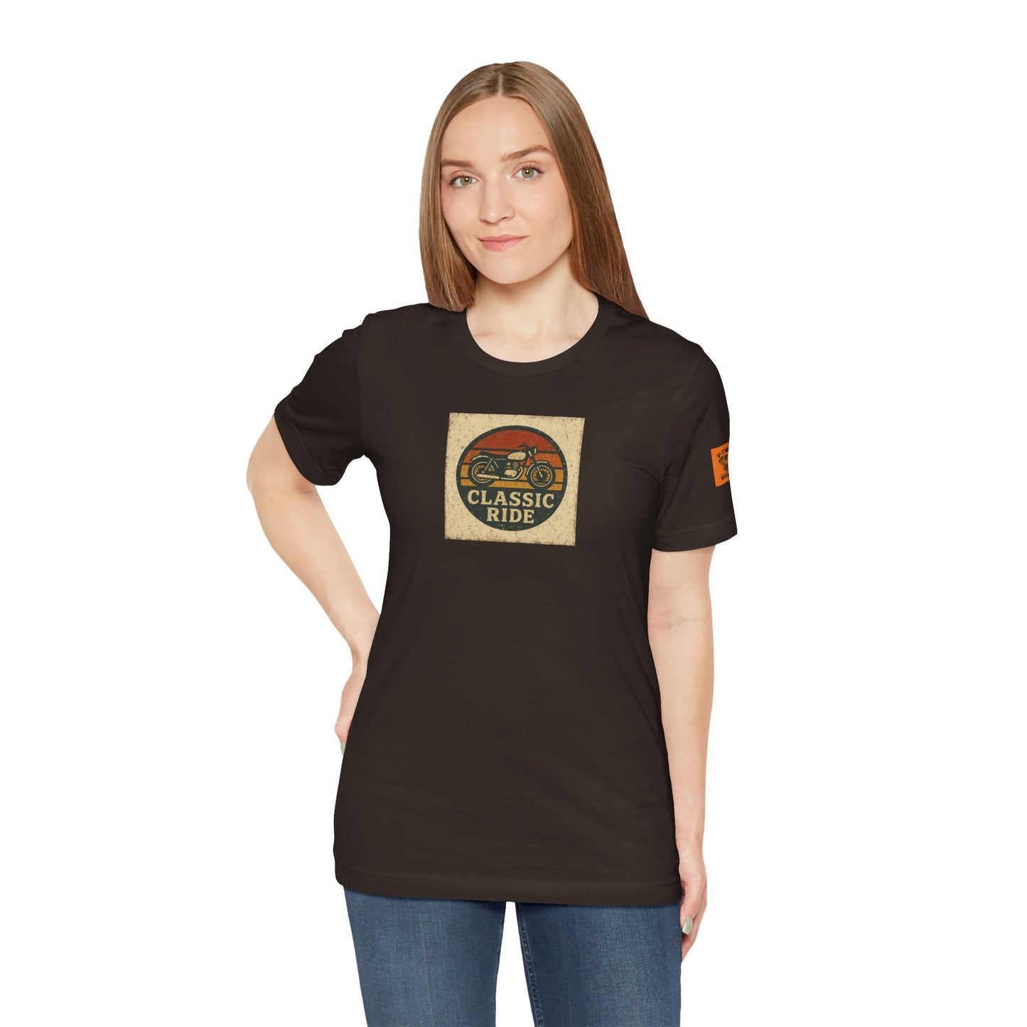 Unisex Retro Vintage Classic Sunset Gift Motorbike Tee