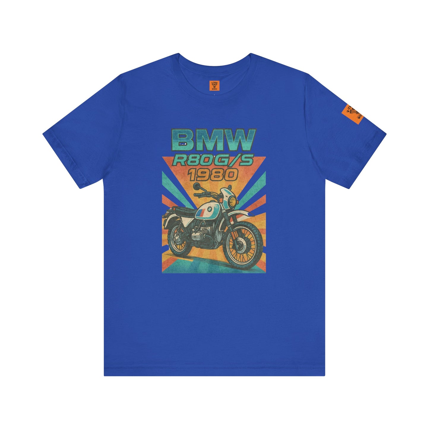 Unisex Inspirational Retro 80s BMW Sunset Motorbike Tee