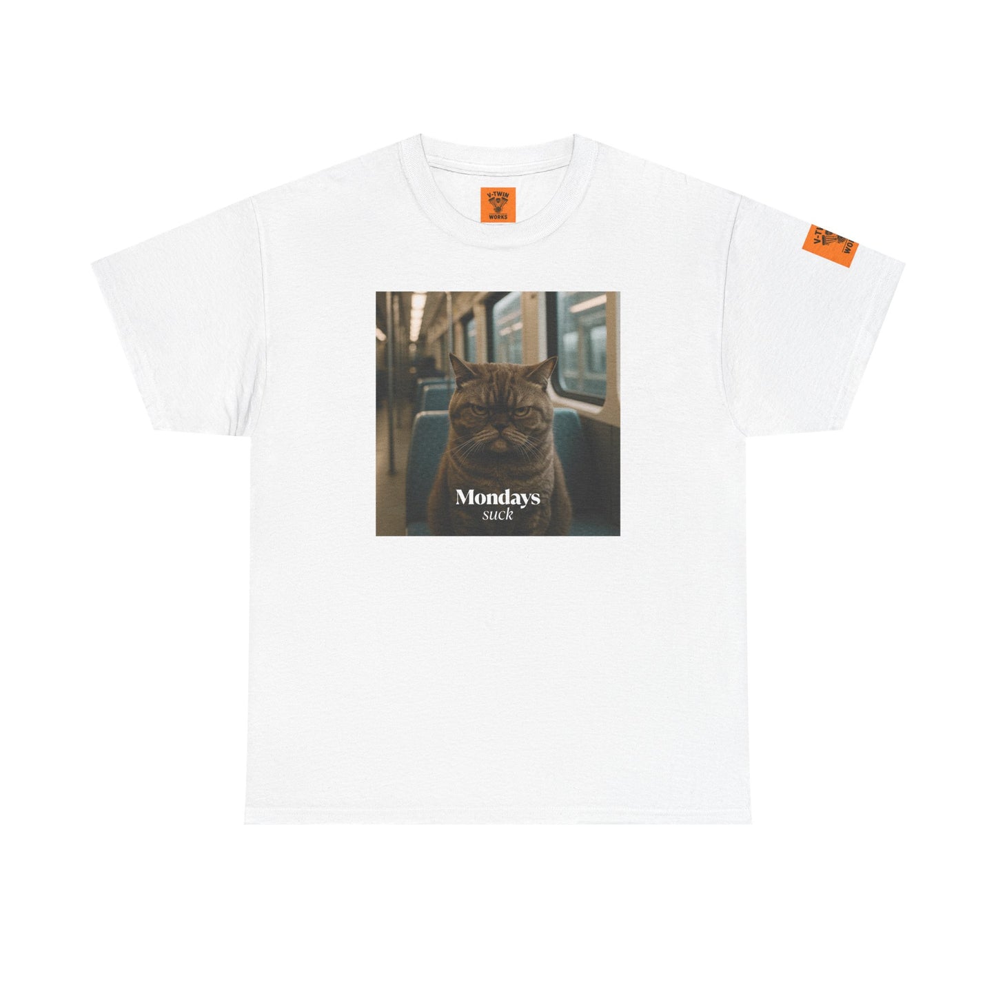 Funny Grumpy Cat Unisex T- Shirt: Monday Morning Commute