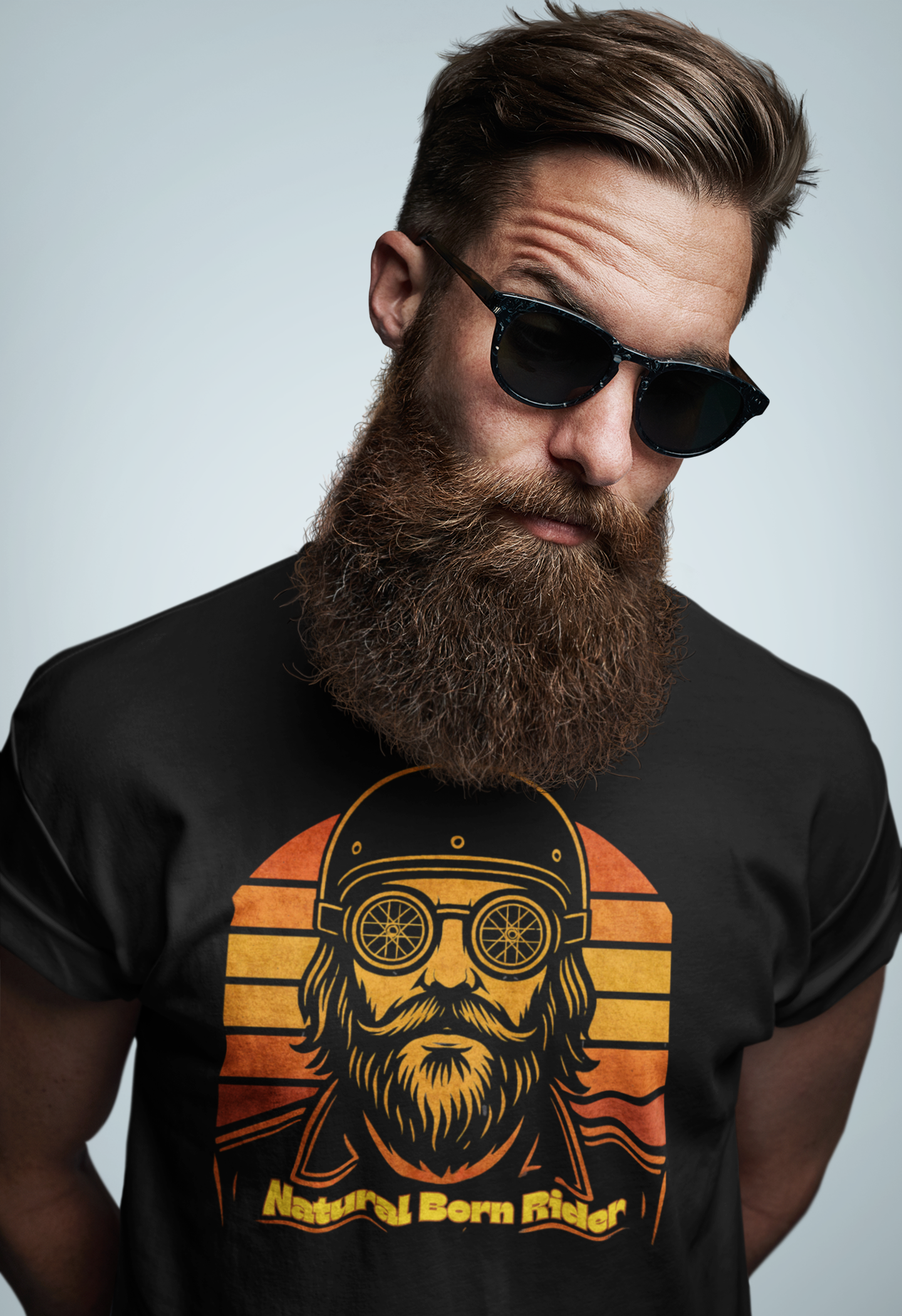 Unisex Retro Vintage Sunset Motorbike Tee