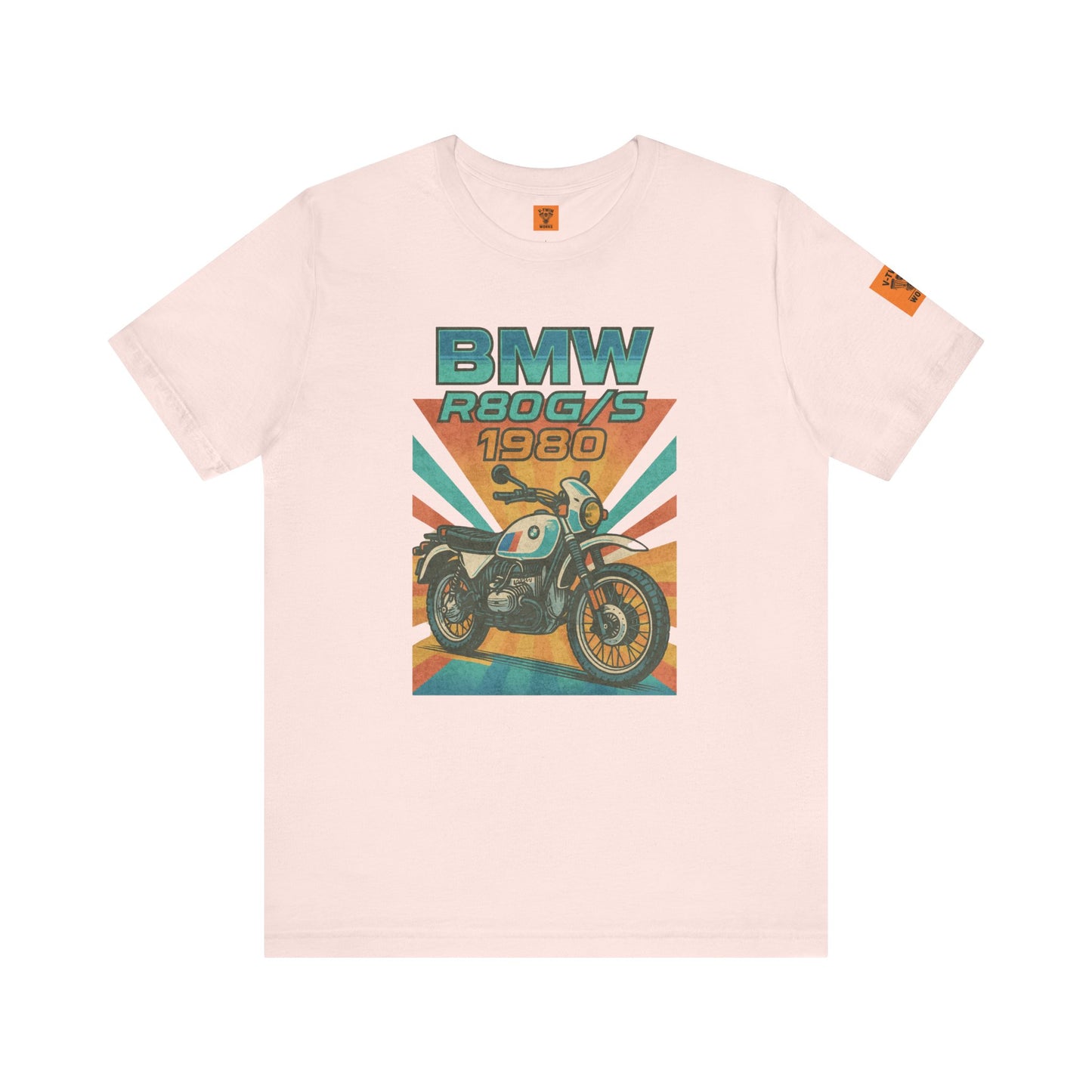 Unisex Inspirational Retro 80s BMW Sunset Motorbike Tee