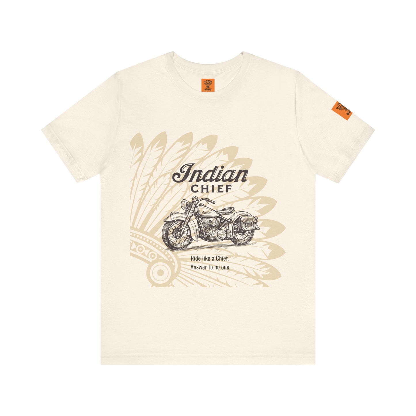 Unisex Inspirational T-Shirt - Indian Chief Motorbike Tee