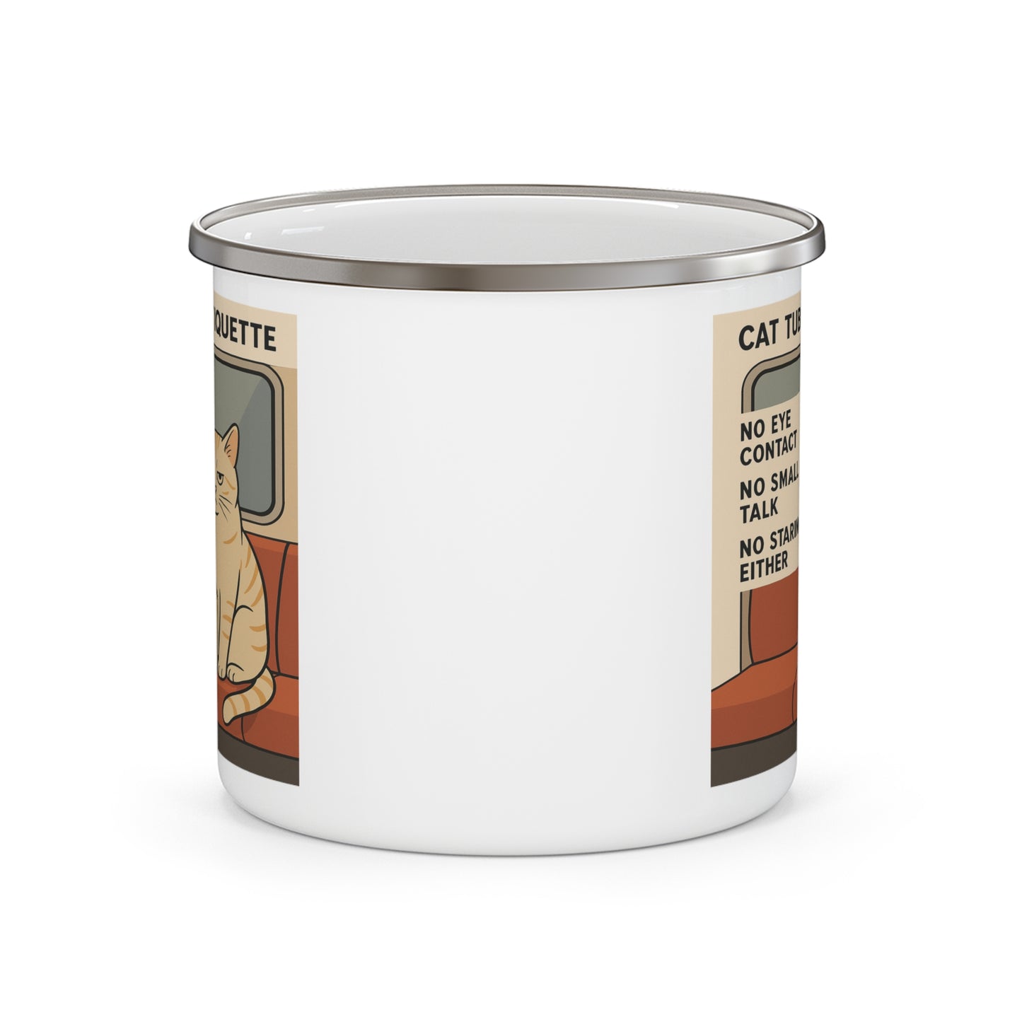 The Grumpy Commuter Cat Camping Mug