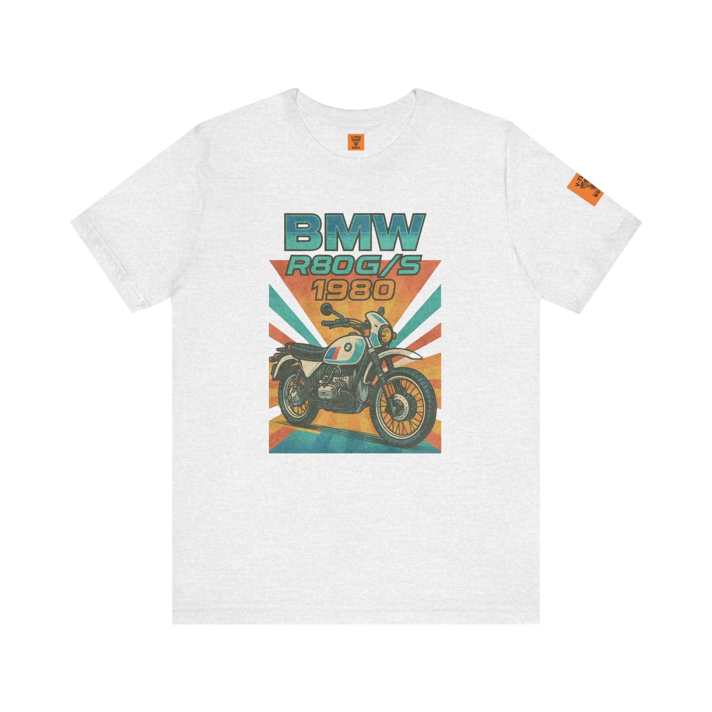 Unisex Inspirational Retro 80s BMW Sunset Motorbike Tee