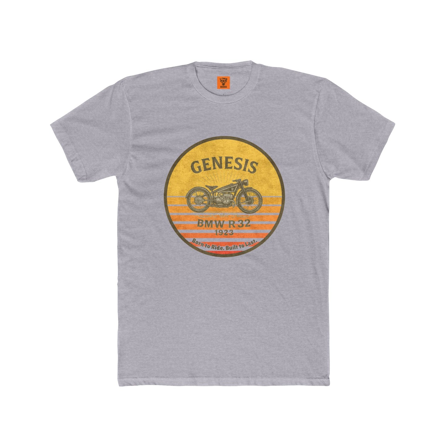 Retro BMW Genesis R32 Motorbike Sunset Unisex T- Shirt Tight Fit