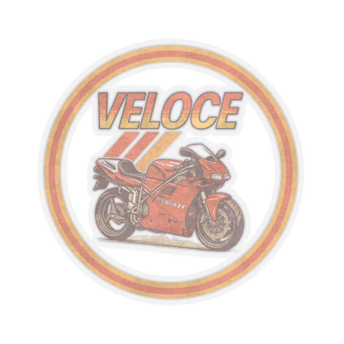 Motorbike Sticker Retro Ducati Sticker