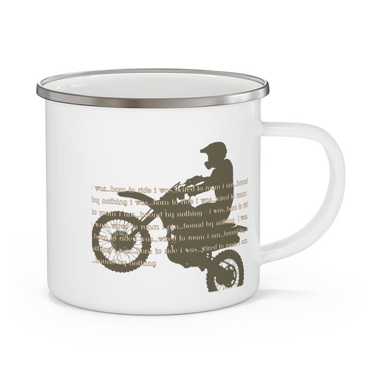 Inspirational Dirt Bike Enamel Camping Mug
