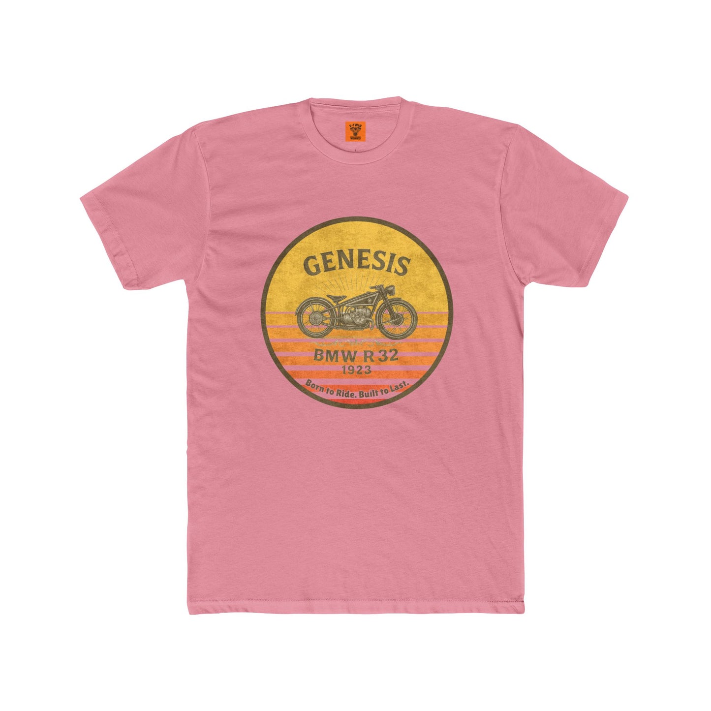 Retro BMW Genesis R32 Motorbike Sunset Unisex T- Shirt Tight Fit