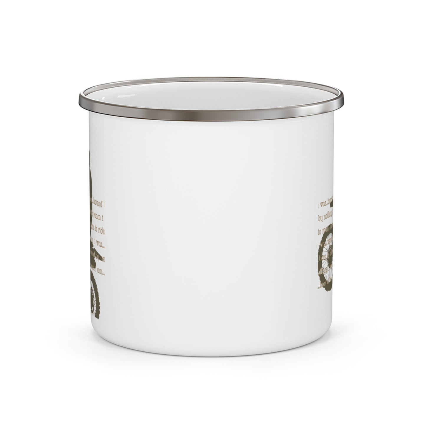 Inspirational Dirt Bike Enamel Camping Mug
