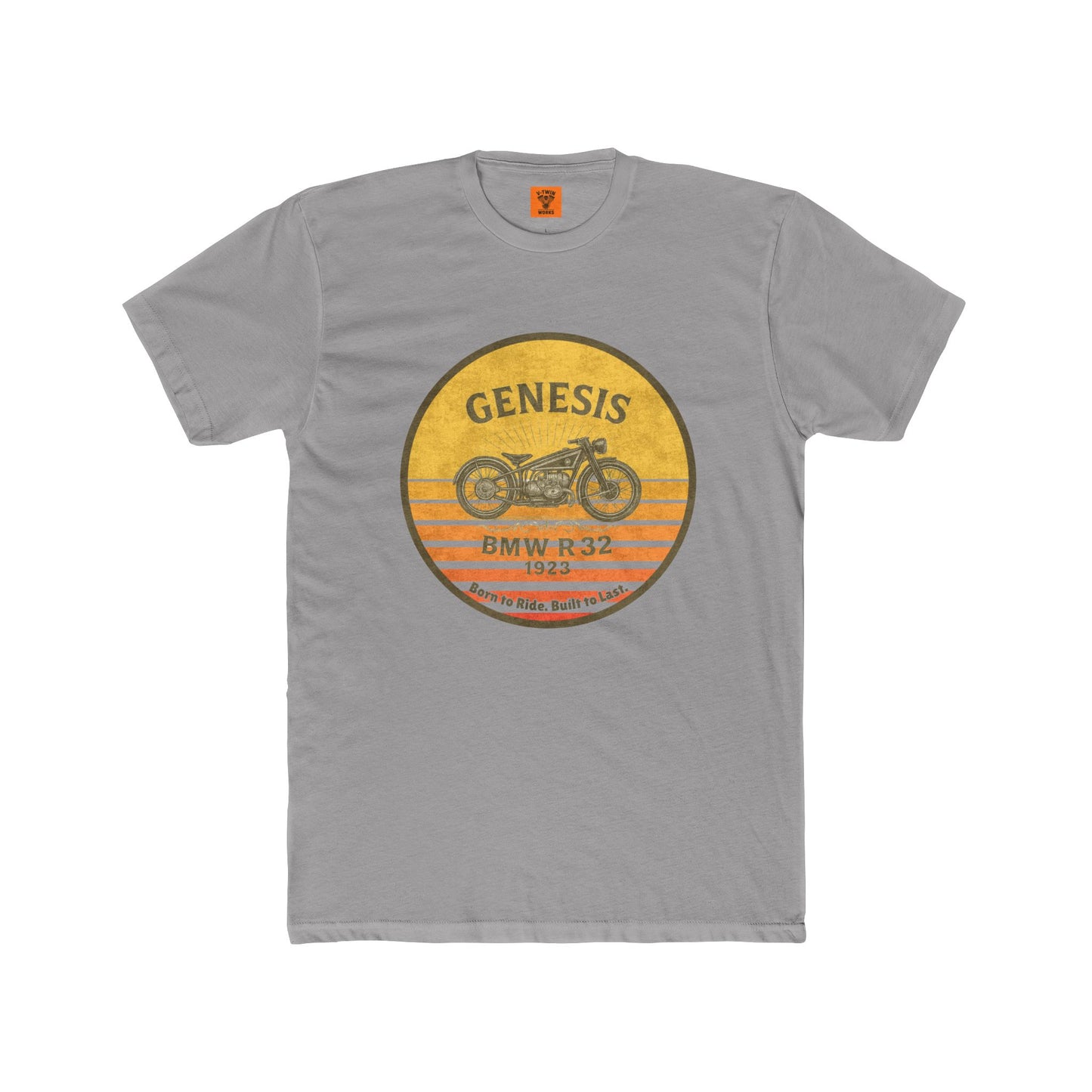 Retro BMW Genesis R32 Motorbike Sunset Unisex T- Shirt Tight Fit