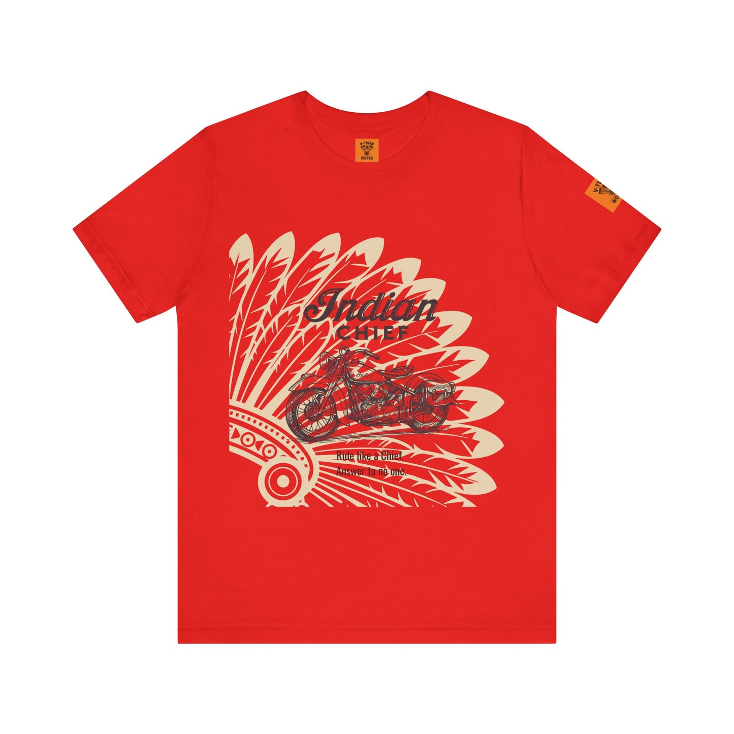 Unisex Inspirational T-Shirt - Indian Chief Motorbike Tee