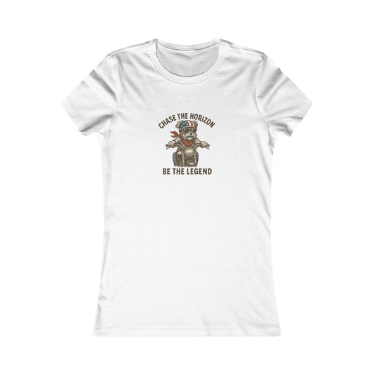 Ladies Fitted Funny Biker T Shirt with Terrier Dog