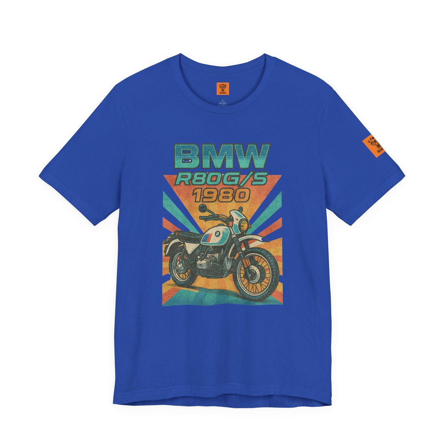 Unisex Inspirational Retro 80s BMW Sunset Motorbike Tee