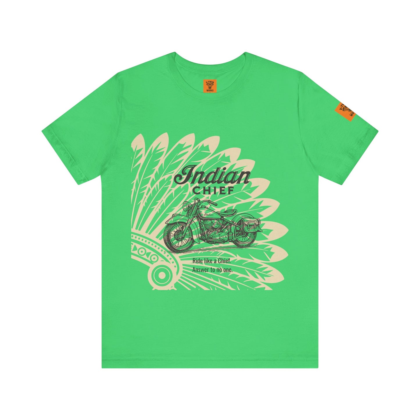 Unisex Inspirational T-Shirt - Indian Chief Motorbike Tee