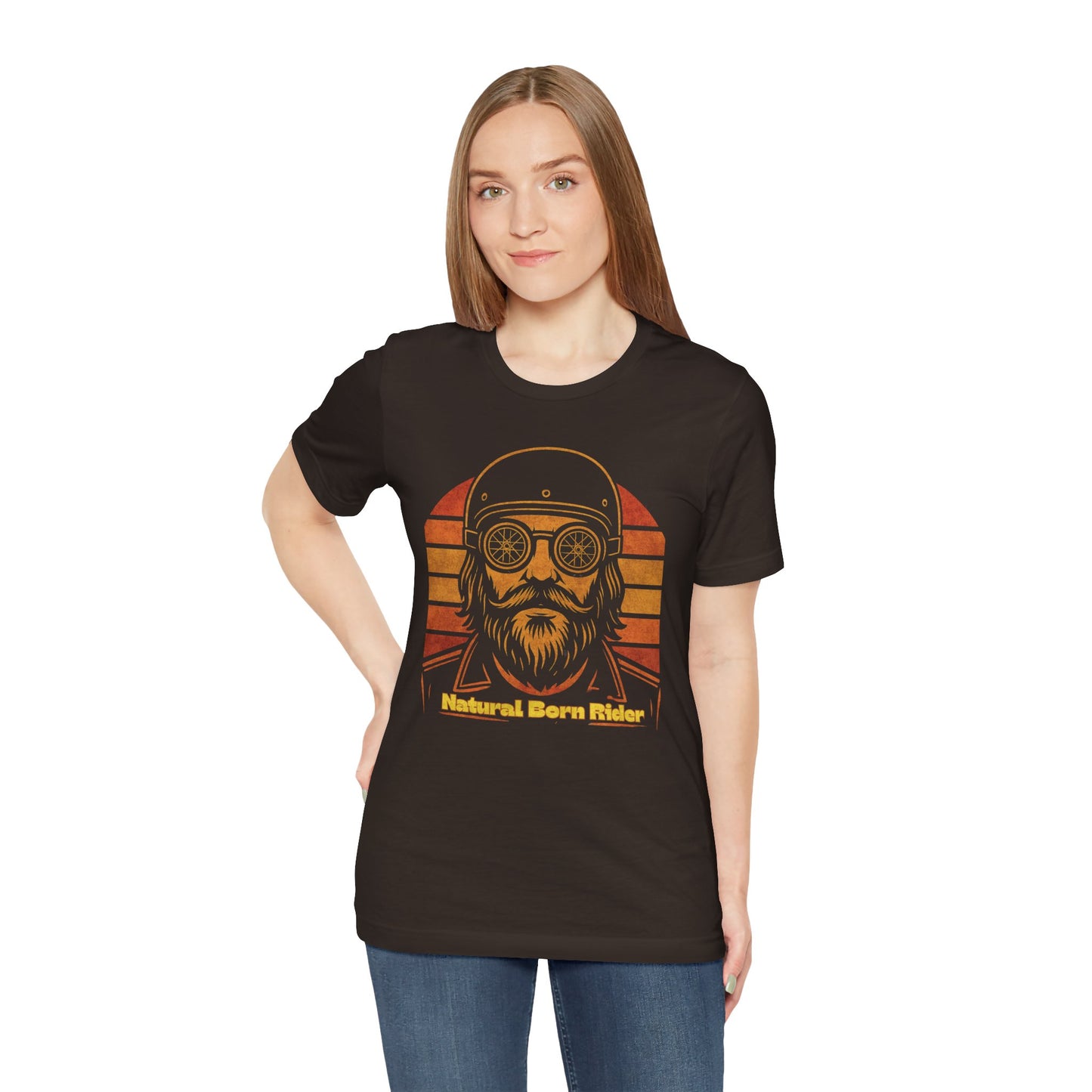 Unisex Retro Vintage Sunset Motorbike Tee