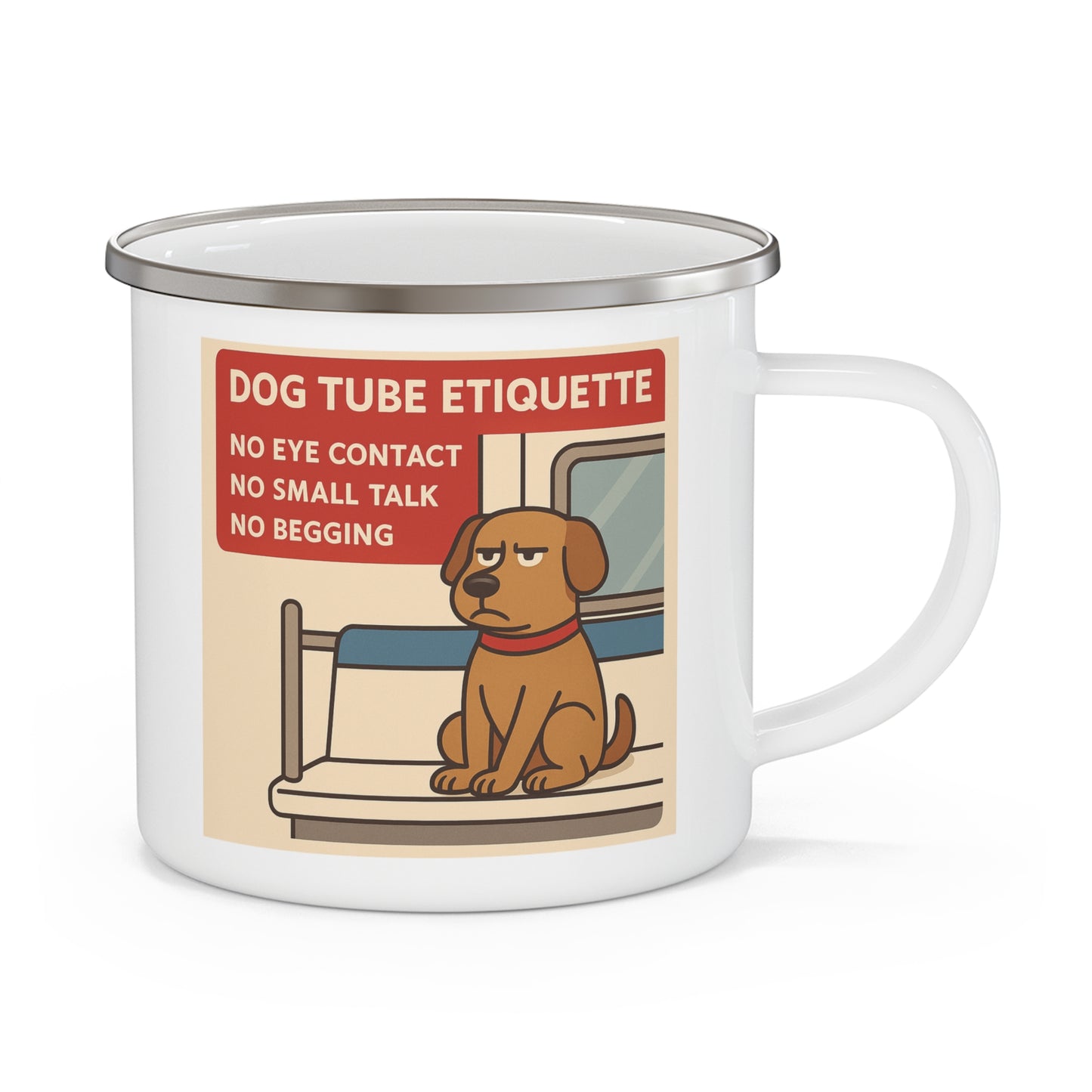 Grumpy Commuter Dog Camping Mug