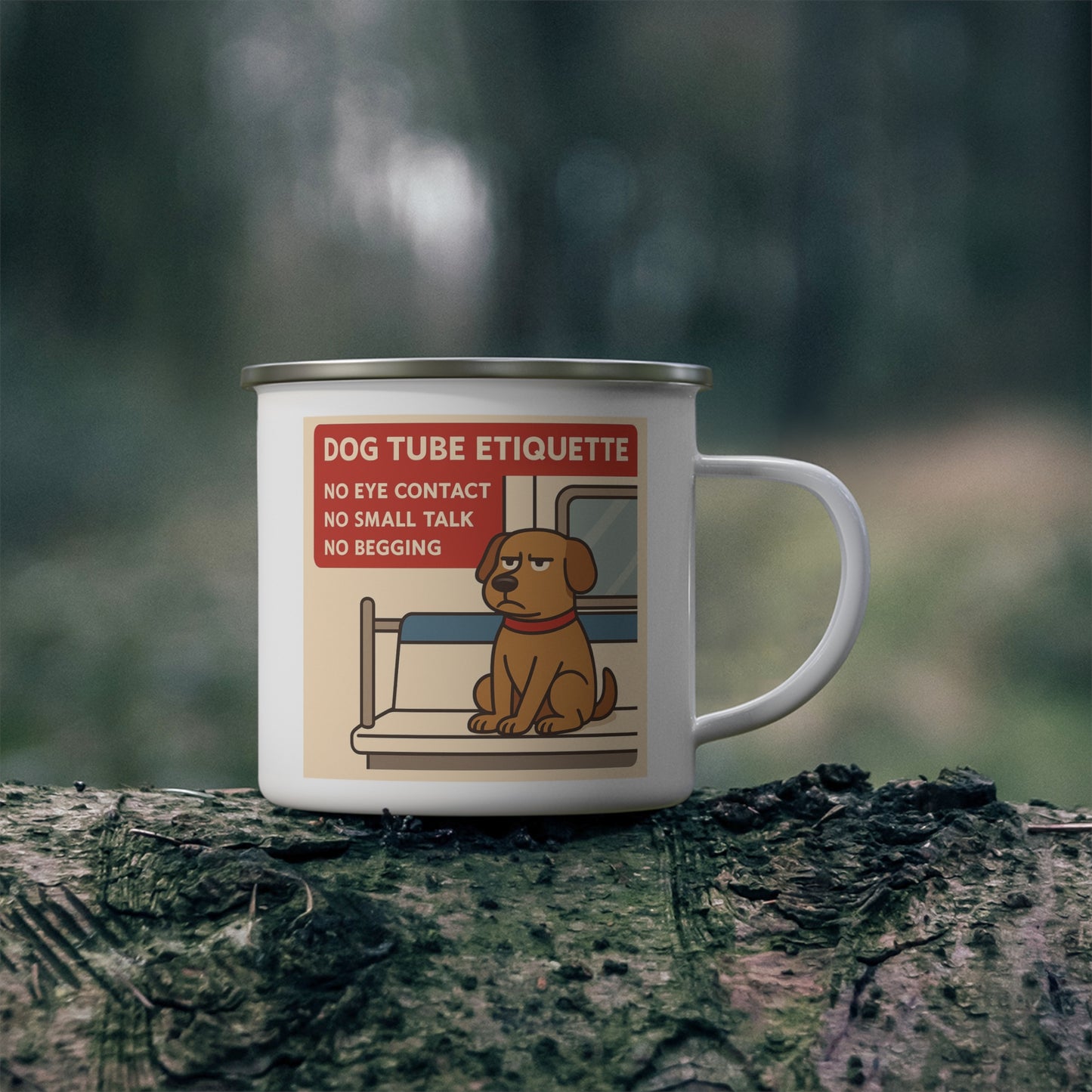 Grumpy Commuter Dog Camping Mug