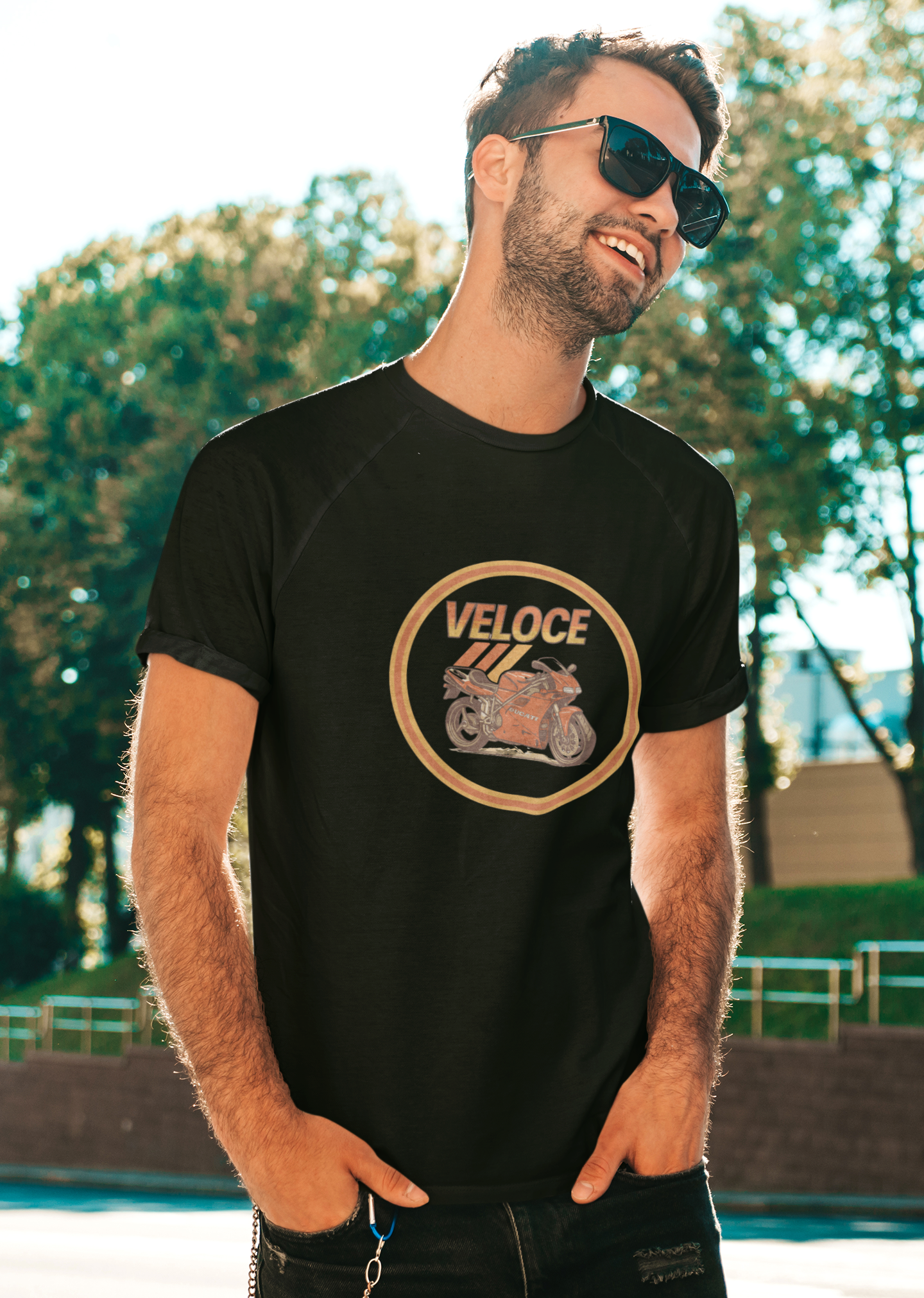 Unisex Retro Vintage Ducati Motorbike Tee