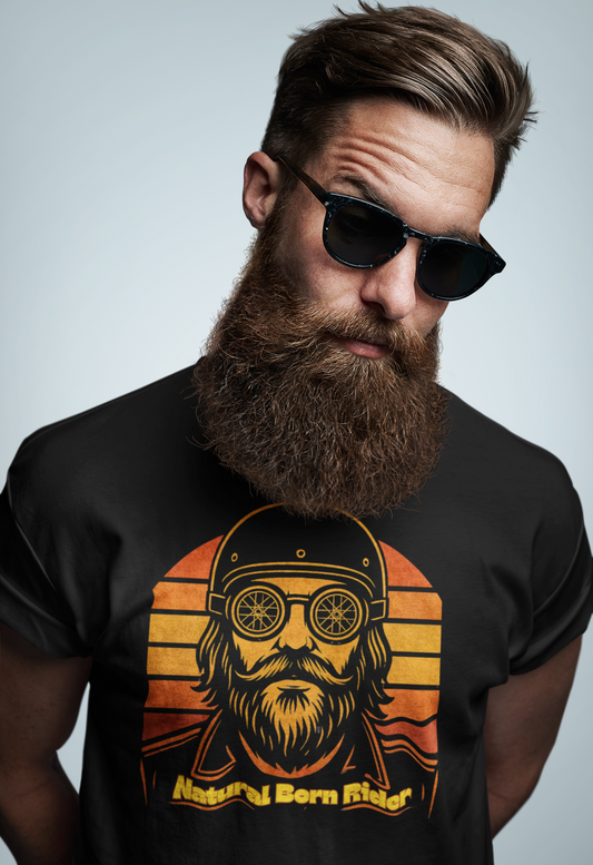 Unisex Retro Vintage Sunset Motorbike Tee